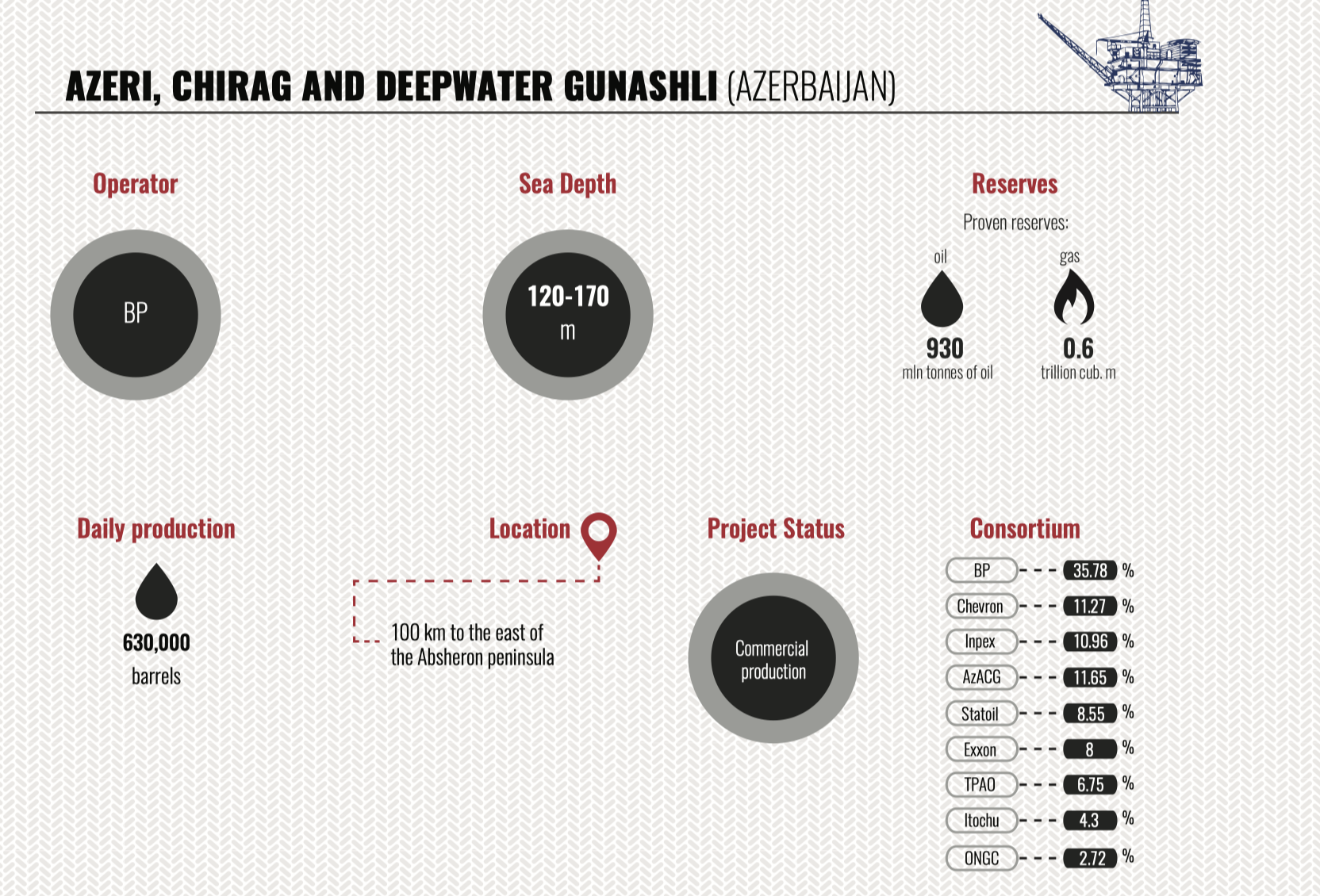 Investment activity rating of companies in the Caspian